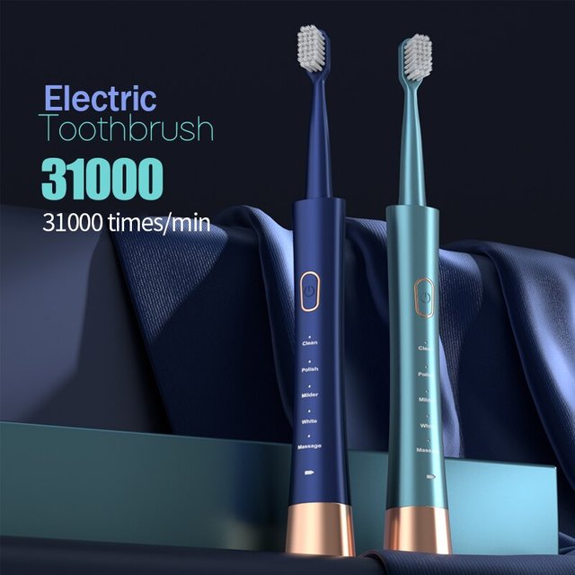 Jianpai Sonic Electric Toothbrush for Adults 6-Speed Mode Round Charging Cable Men's And Women's Oral Care