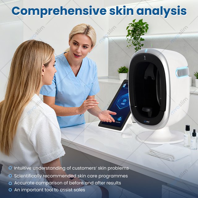 O1 Pro 3D Facial Skin Analyzer Machine Skin Analyzer Facial Machine 5 Light Spectrum Skin Analysis Scanner