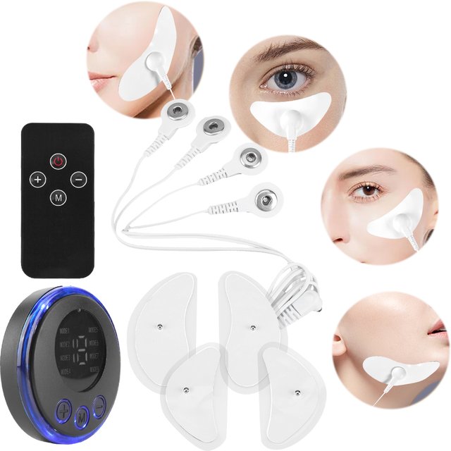 EMS Face Lifting Massage Current Muscle Stimulator Anti Wrinkle Facial Tighten Beauty Device USB Charging 8 Modes for Neck Face