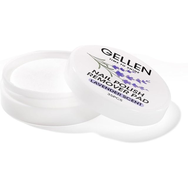 GELLEN 140pcs Nail Remover Pads Acetone Lavender Scented Wipes Bulk Gel Nail Art Toe Nail Polish Removal Travel Dry Skin Care