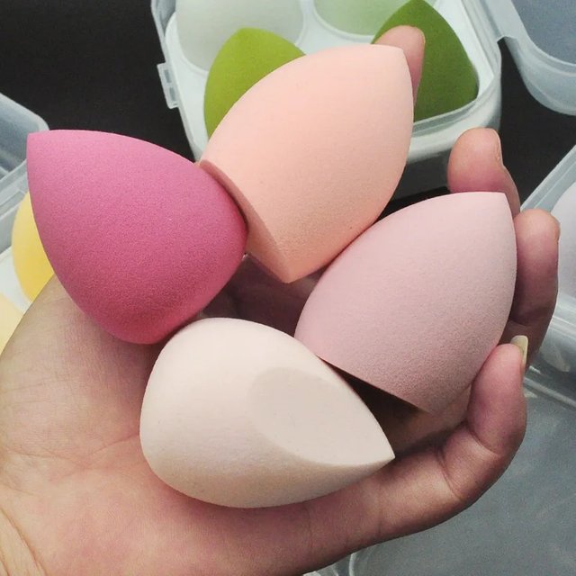 1/4/8/12/16PCS Cosmetic Puff Set Makeup Foundation Sponge Women Powder Puff Makeup tools Wholesale Make up Blender