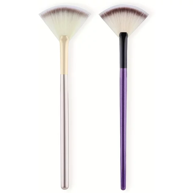 1pc Fan Shaped Highlight Brush Contour Brush Blending Highlighter Makeup Brush Face Loose Powder Brush Cosmetic Beauty Tools