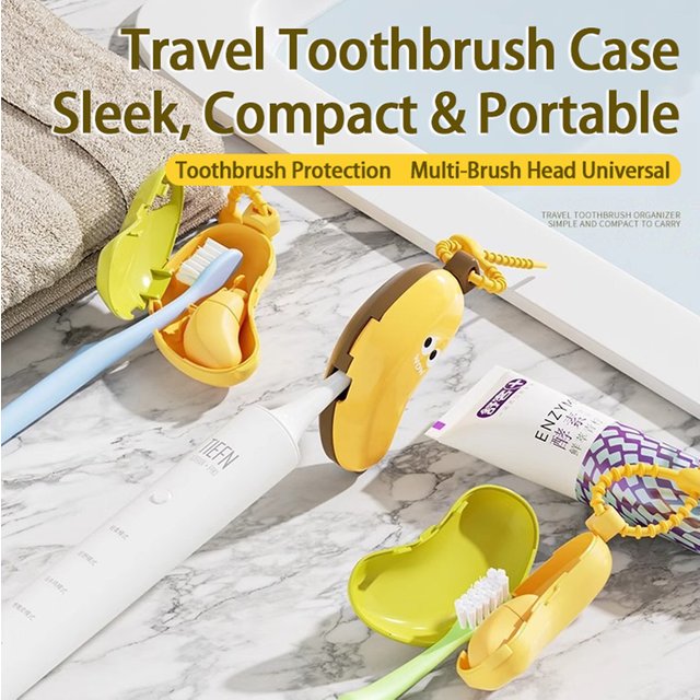 Banana Cover for Toothbrush Compact and Convenient Toothbrush Protector Travel Toothbrush Toothpaste Storage Box LXYJSN06