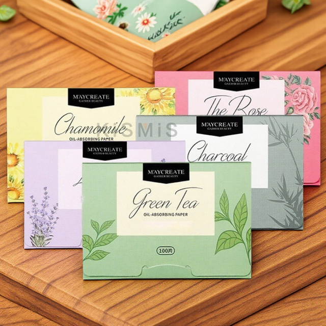 100 Sheets Oil Blotting Paper Absorbs Excess Shine Matte Facial Tissues for Oily Skin Care Portable Facial Blotting Papers