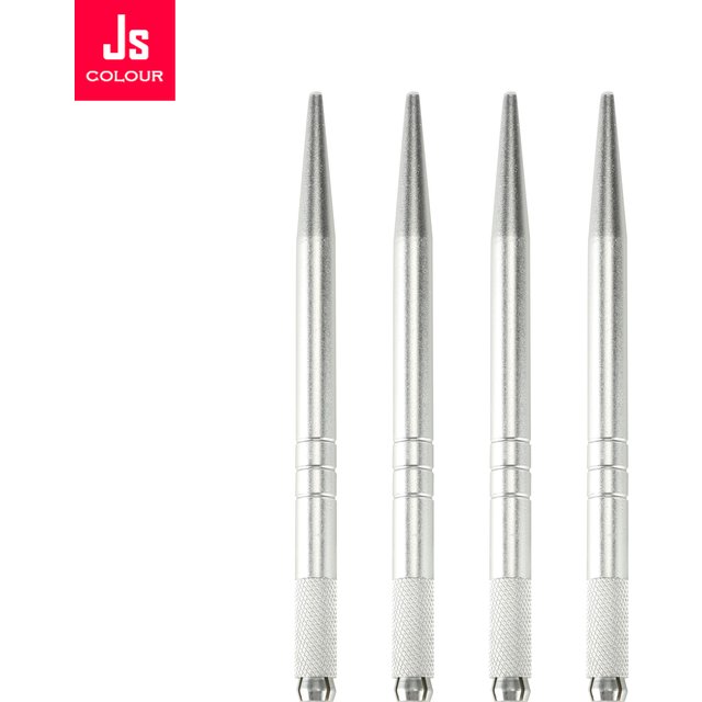 5 Pcs Tattoo Microblading Pen Silver Color Tebori Pen Manual Tattoo Pen Machine for Permanent Makeup Pen Eyebrow