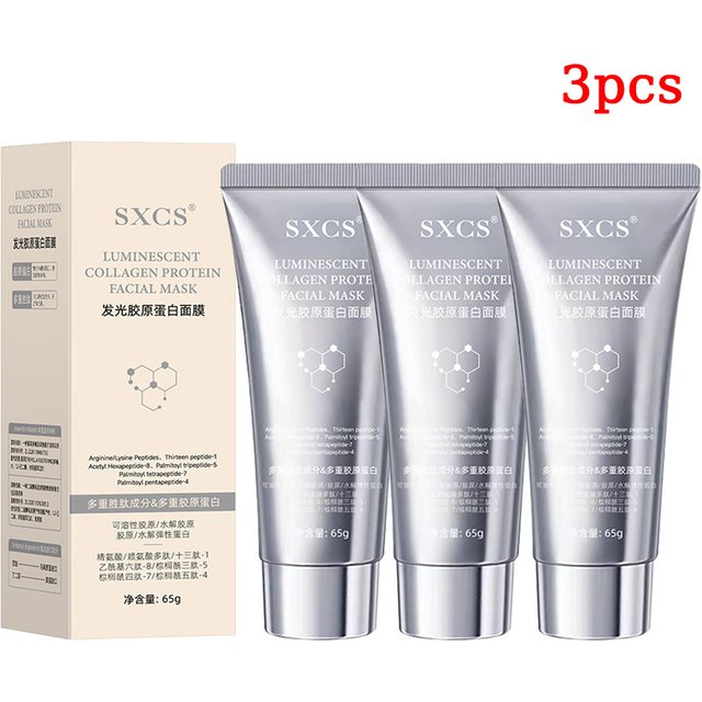 1-3pcs Collagen Wrapping Peel Off Mask Illuminate Plump Hydrate Face Firming Skin Rejuvenation Makeup Facial Moisturizing Smooth