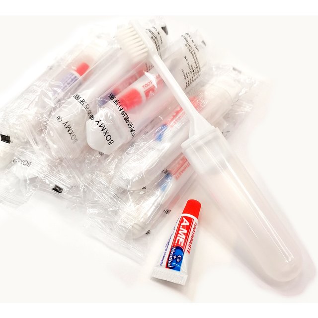 Free Shipping Travel Small Size Convenient Foldable Toothbrush 3g/0.1ounce Toothpaste Dental Kit Wholesale Bulk
