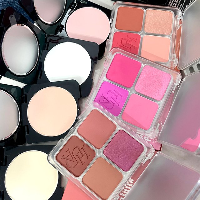 Fashion 4 Color Pink Blush Filter Blurring Blushlighters Palette Airbrush Matte Pressed Setting Powder Soft Glow Liquid Blusher