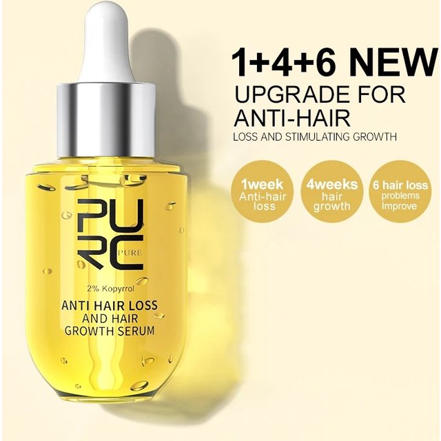 PURC Anti Hair Loss Serum Hair Growth Serum Ginger Grow Repair Hair Care Oil Scalp Serum Fast Regrowth Thicken for men Women