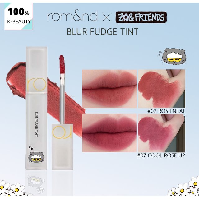 rom&nd X ZO&FRIENDS BLUR FUDGE TINT,Soft Focus,Luxury Makeup,Lip Gloss,Non-Drying,Easy Application,Korean Cosmetic,Korean Makeup