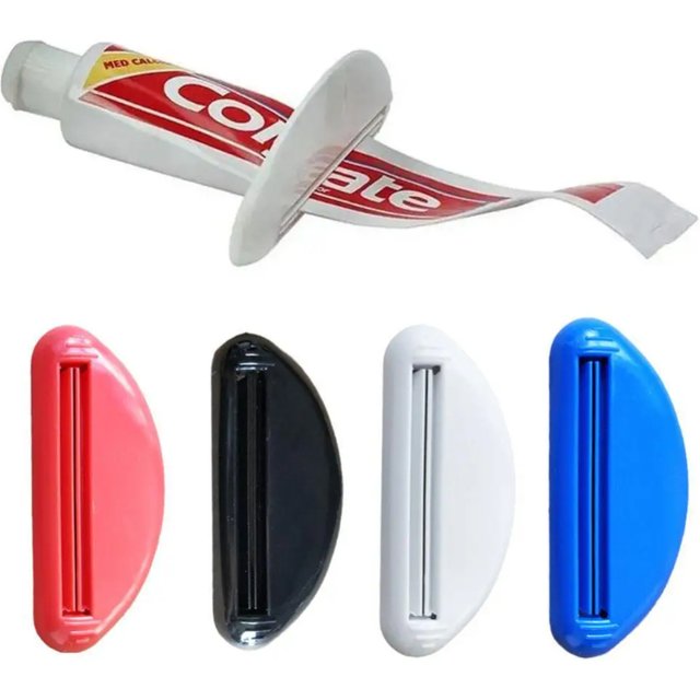 1pcs Multifunction Manual Toothpaste Dispenser Cream Tube Squeezer Bathroom Squeeze Paste Extruding Clip Squeezing Clamp