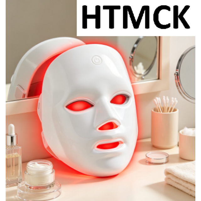 HTMCK 7 Color LED Light Therapy Face Mask | At-Home Photon Beauty Mask, Skin Renewal, Acne Treatment & Anti-Wrinkle Skincare Dev