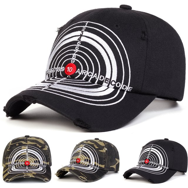 Unisex Bullseye Embroidery Baseball Caps Spring and Autumn Outdoor Adjustable Casual Hats Sunscreen Hat Sports Cap