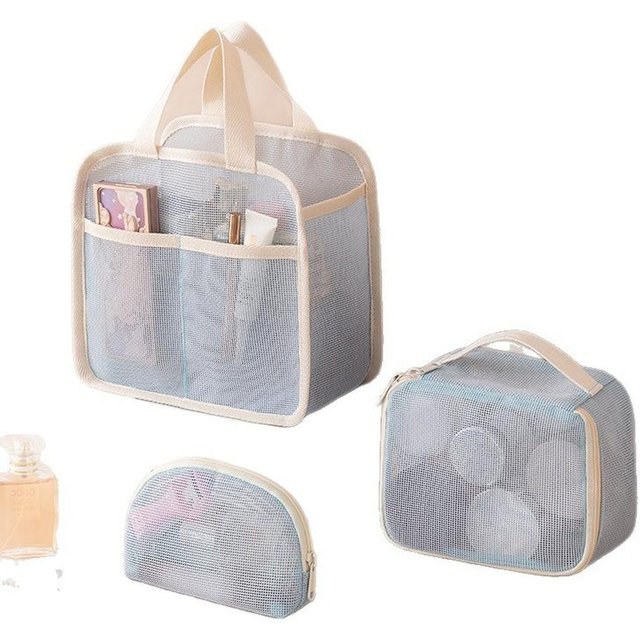 Portable Storage Pouch Multi-Purpose Mesh Cosmetic Bag Breathable Makeup Organizer Transparent Travel Toiletry Bag For Shower