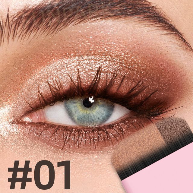 Two-color Glitter Eye Shadow Double Small Box Lazy Eye Shadow Easy to Use Long Lasting Metallic Korean Makeup Gifts Eye Cosmetic