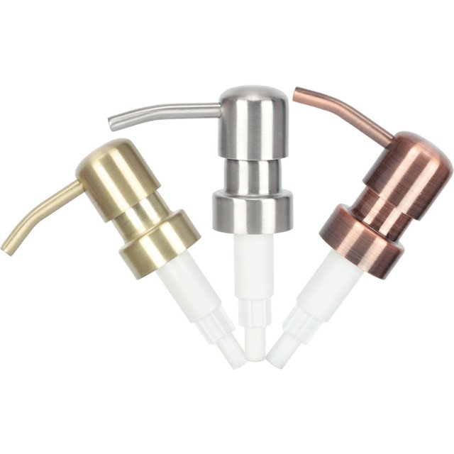 Stainless Steel Hand Liquid Soap Pump Dispenser Head Push Type Lotion Pump Head Bathroom Liquid Soap Shampoo Dispenser