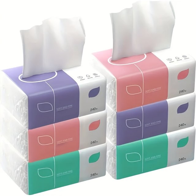 A Pack of High-Quality Four Layer Paper - 240 Sheets Per Sheet, Suitable for Facial, Toilet, and Napkin Use, Home, Dormitory, Of