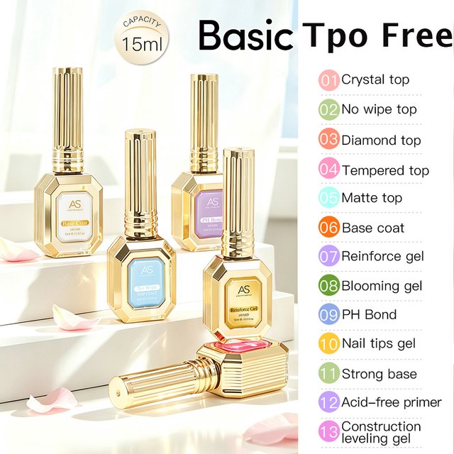 Luxury Golden Bottle 15ml Base Gel Super Top Coat Gel Nail Polish Semi Permanent Long Lasting LED UV Gel Varnishes Blooming