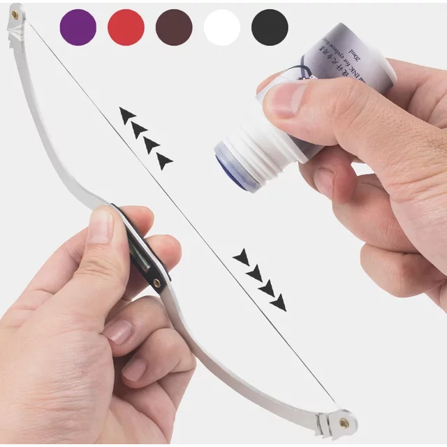 Eyebrown Ruler Ink Microblading Permannet Makeup Bow and Arrow Line Ruler Black Measuring Brow String Pre Inked Tattoo