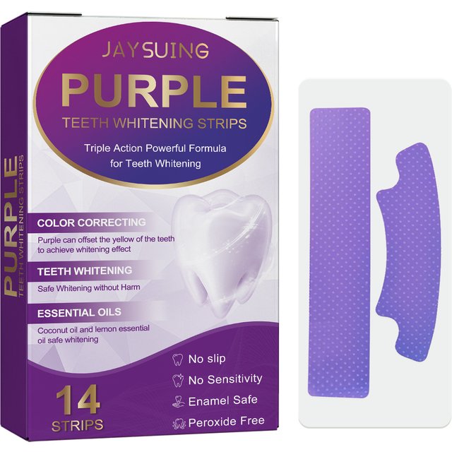 Teeth Whitening Strips Cleansing Oral Remove Tooth Stains Plaque Reduce Yellow Dental Bleaching Colour Correcting Whitestrips
