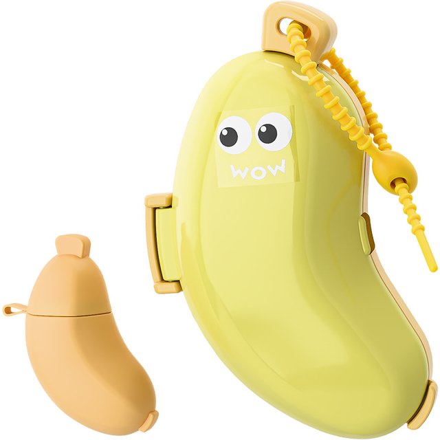 Portable Cute Banana Toothbrush Travel Case Set, Creative Storage Box with Clip, Dustproof Cover, Essential Home Organizer