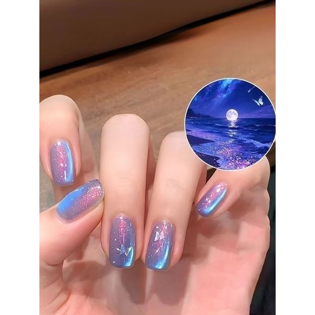 MIANEL 10ML Sea Starry Night Cat Eye Gel Nail Polish 2026 New Style Iridescent Gradient Satin Glass Bead Cat Eye Nail Art 1-6pcs