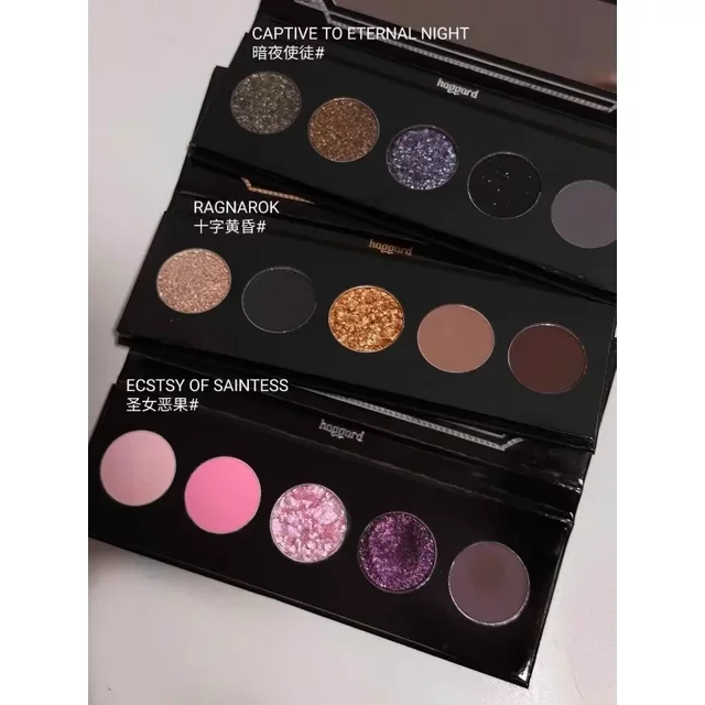 Haggard Scepter Smoked 5-Color Eye Shadow Plate Black Gold Earth Matte Pearlscent Eye Makeup Long-lasting Korea Makeup Cosmetics