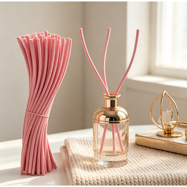 20 bâtonnets diffuseurs incurvés absorbants de 3 mm x 28 cm, nouveau style, disponibles en rose, blanc et noir