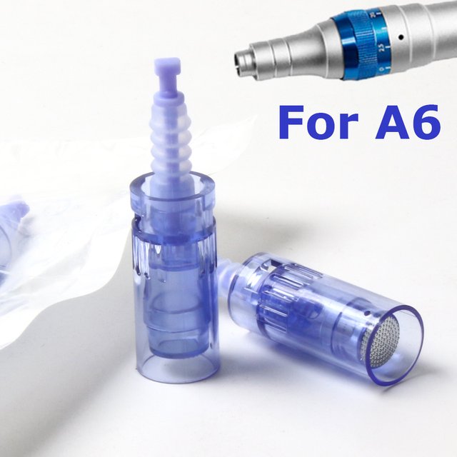 100/200pcs Bayonet A6 Needle Cartridges 12 24 36 42 Pins Round nano Disposable Microneedling Skin Care Tips For Dermapen A6 A1