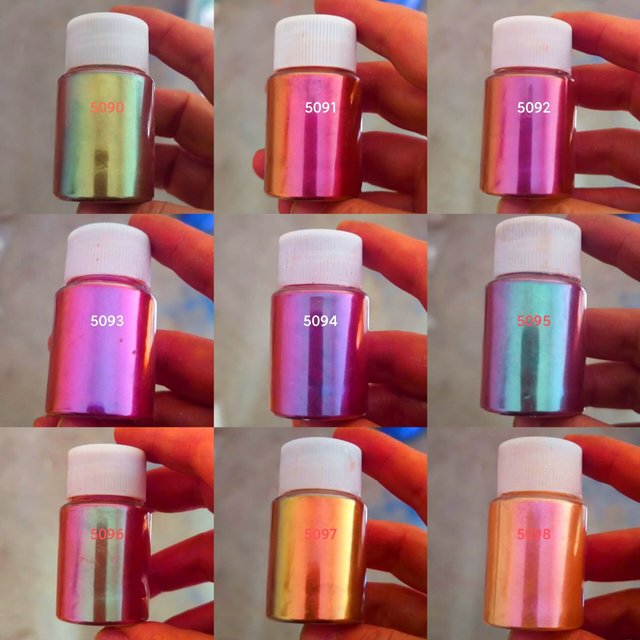 Chameleon Powder 20 Colors Shift Mica Powder for Epoxy Resin, Pearl Pigment Powder for Soap Making, Cosmetics, Nail Polish