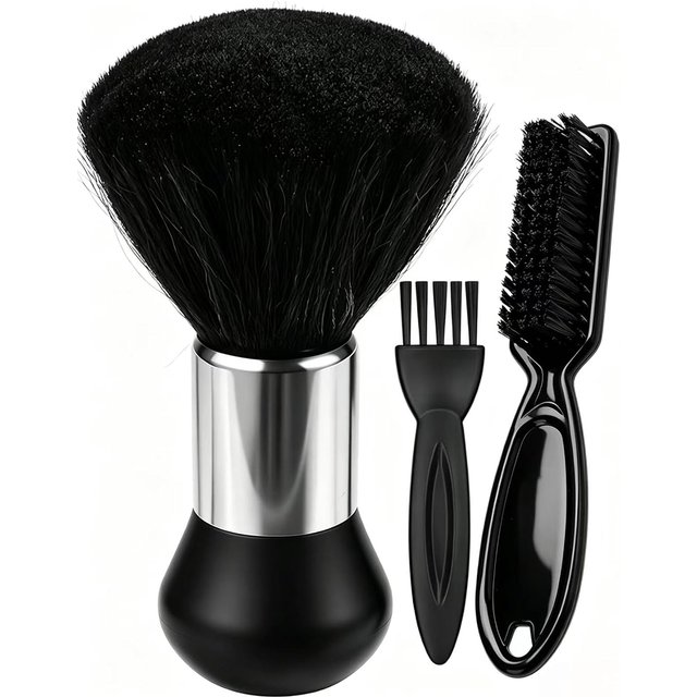 Professional Barber Brush Set, Face Cleaning Hairbrush Removes Loose Hair from Neckline,for Hair Cutting & Styling Salon Supplie