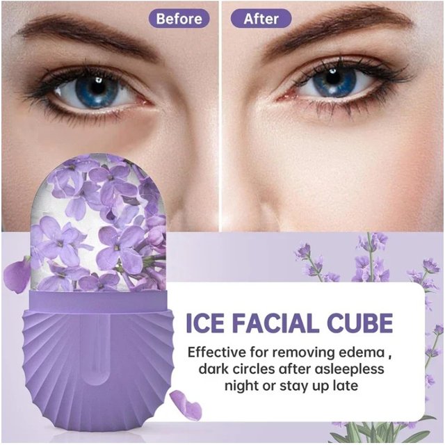 For Eye Puffiness Ice Facial Roller Shrink Pores Ice Face Roller Ice Cube Beauty Massage SiliconeMold