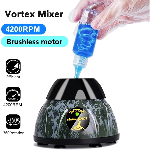 Mini Vortex Mixer with Touch Function for Lab Mixing, Lab Paint Shaker, Tattoo Ink, Nail Polish, Eyelash Sharker