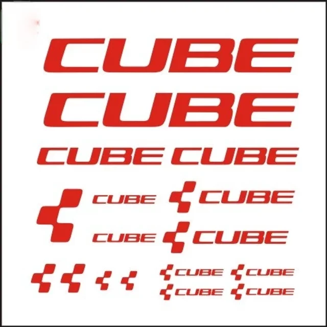 20cm for CUBE Bicycle Frame Stickers Cycling DIY Decoration Racing Cycling Sunscreen and Waterproof Car Accessories Sticker PVC