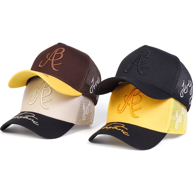 Unisex Personality Letter Embroidery Side Flame Baseball Net Caps Spring and Summer Outdoor Adjustable Casual Hats Sunscreen Hat