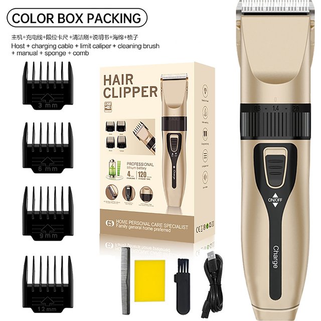 Professional Home Electric Hair Clipper Set with Digital Display, USB Fast Charging, Ceramic Blades & Long Battery Life