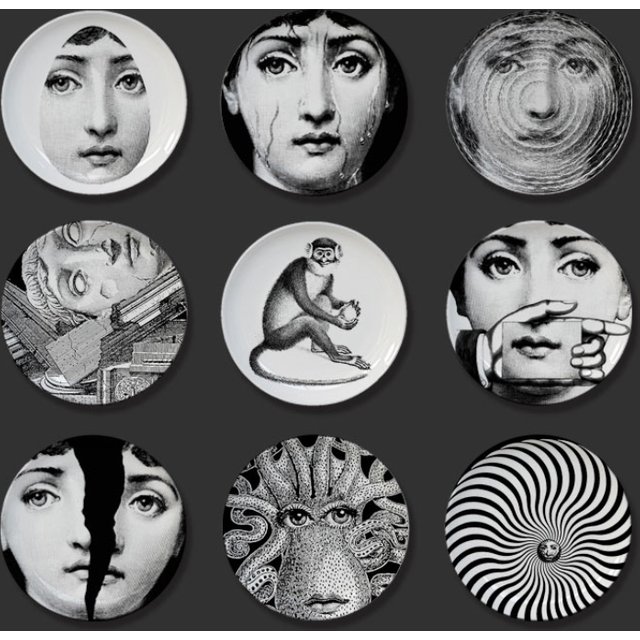 Plaque faciale de style Pop, décoration murale, artisanat en céramique, modèle suspendu, maison,