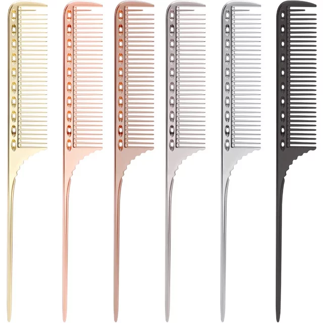 Peigne à cheveux en métal queue de Rat, peigne de coiffure, coupe de cheveux, peigne de séparation, brosse à cheveux bouclés, outils de barbier, accessoires de Salon