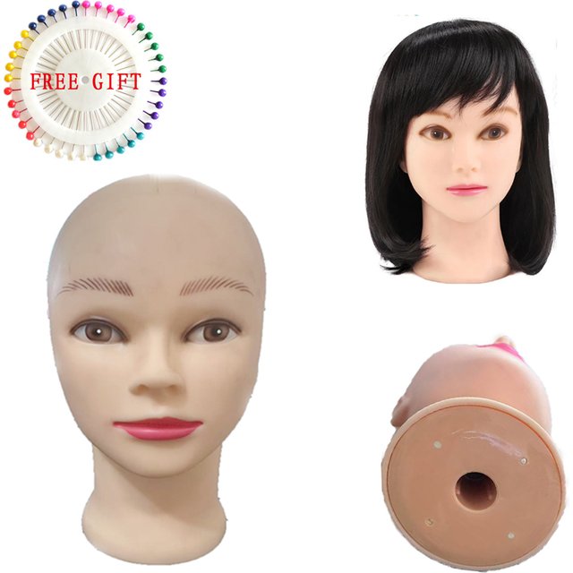 Female Mannequin Head Clamp For Makeup Practice Cosmetology Manikin Head For Wig Hat Display And Free Gift