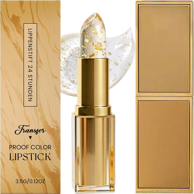 Color Changing Lipstick 3.5g Gold Flecks PH Reactive Moisturizing Improve Lip Lines Appearance Brighten Lip Color Non Greasy