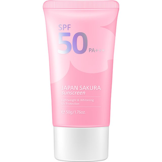 Spf50 Sakura Sunscreen Whitening Cream Face Protector Solar Sun Blocker Isolation Lotion Bleaching Moisturizer Korean Sunscreen