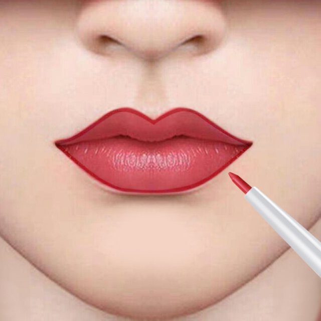 Lip Liner Pencil Tapered Lasting Waterproof Fine Nib Plumping Lip Stain Lipstick Slim Lip Outline Contour Makeup Matte Red Brown