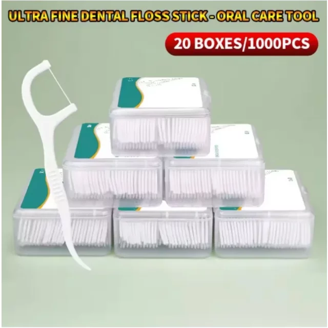 1/3/6/20 Box Portable Disposable Dental Floss Plastic Toothpick High-tension Dental Floss Stick Dental Floss Box Oral Care