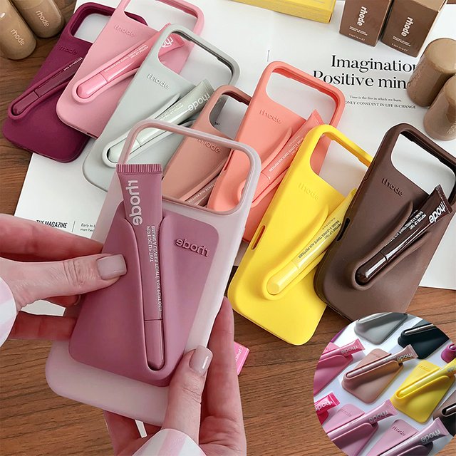 New Magnetic SNAP-ON LIP CASE For with MagSafe Case for iPhone 12 11 14 13 15 16 Pro Max Plus 17 Air Lip Gloss Holder Phone Case