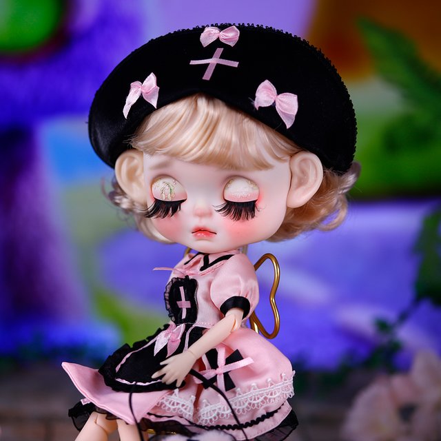 ICY DBS Blyth Doll 30cm Blonde Fair Baby Fat Chubby Cheeks Skin Matte Face Hand-Painted Makeup Doll Girl Festival Birthday Gift