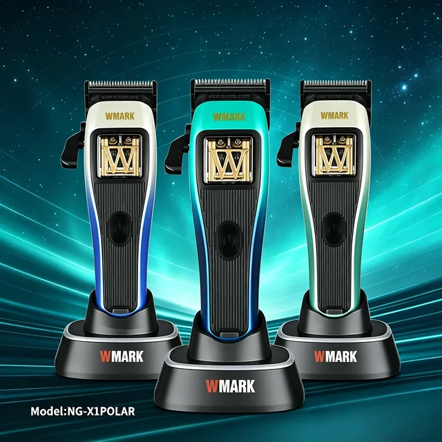 WMARK NG-X1 POLAR Men Hair Clipper 10000RPM Magnetic Motor DLC Blade Dual Power Type-C Charging Base For Barber Salon Home