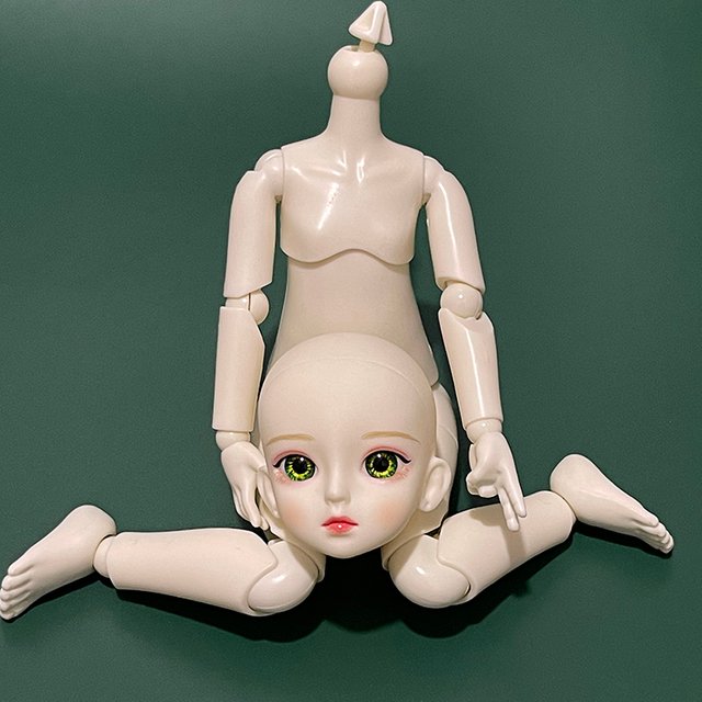 Makeup Doll Head 30CM DOLL 1/6 Bjd Doll Mechanical Joint Body Naked Doll Kids Girls Doll Toy Gift