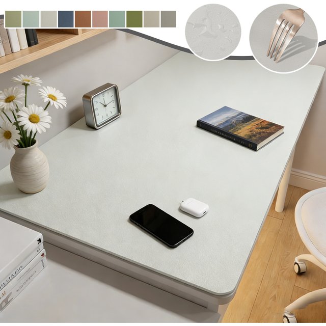 Large Student Study Desk Mat Leather Non Slip Oil Proof Waterproof Surface for Eye Protection Computer School Office Home Use