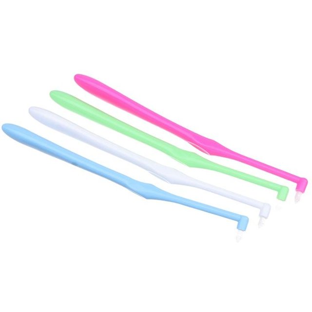 4Pcs Orthodontic Interdental Brush Single-Beam Soft Teeth Cleaning Toothbrush Oral Care Tool Small Head Soft Hair Implant Adult