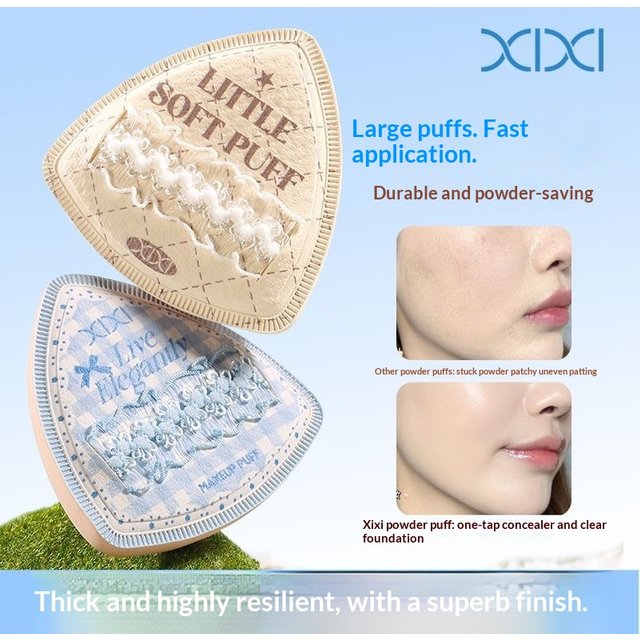2Pcs Latex Free Makeup Sponge Wet Dry Use Extra Thick Soft Foundation Cream Powder Blending Sponge Face Cosmetic Applicator Tool